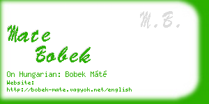 mate bobek business card